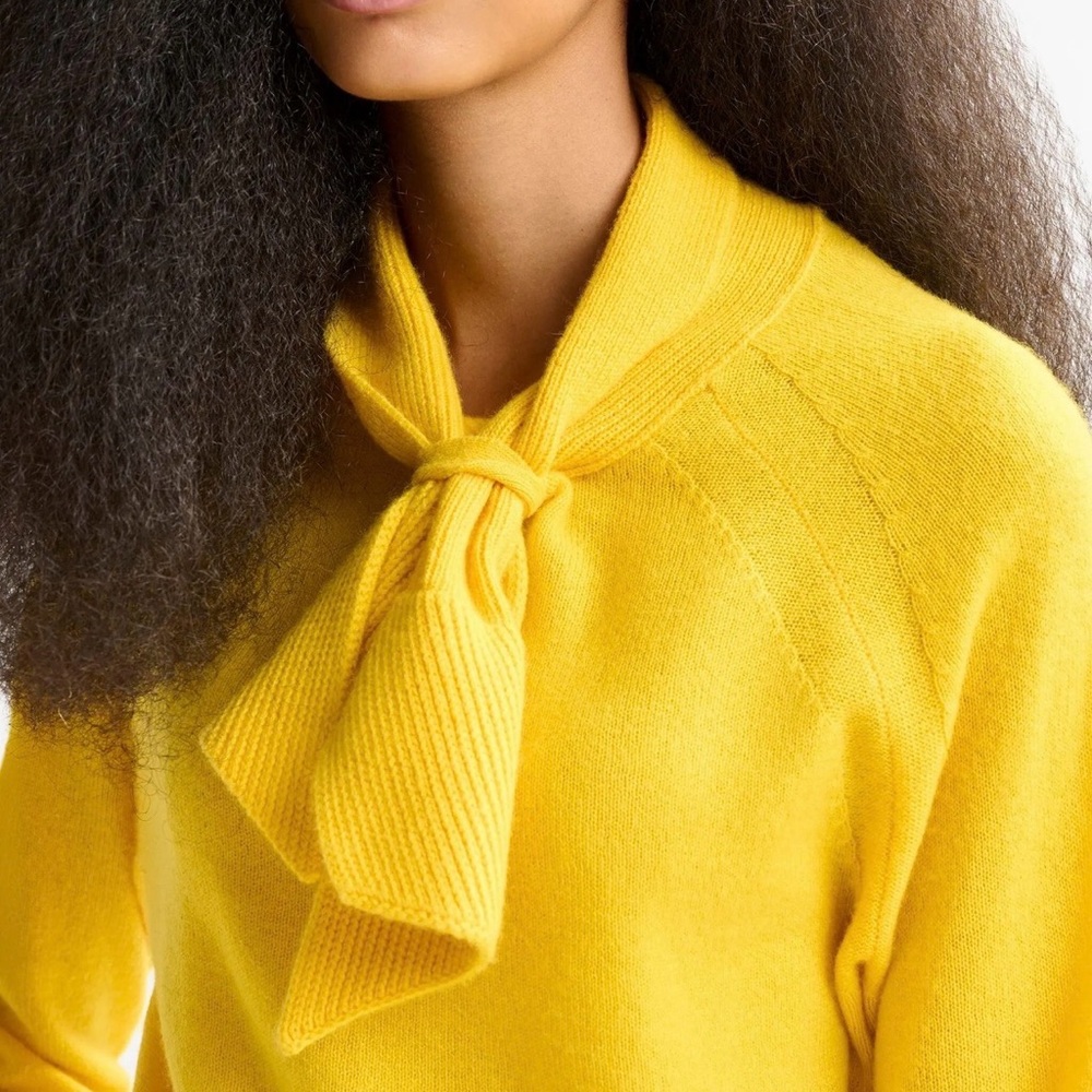 Chic Yellow Cowl Neck Sweater - Picture 3 of 6